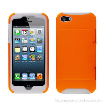 Silicone phone case for iPhone 6 with ID cash credit card slots